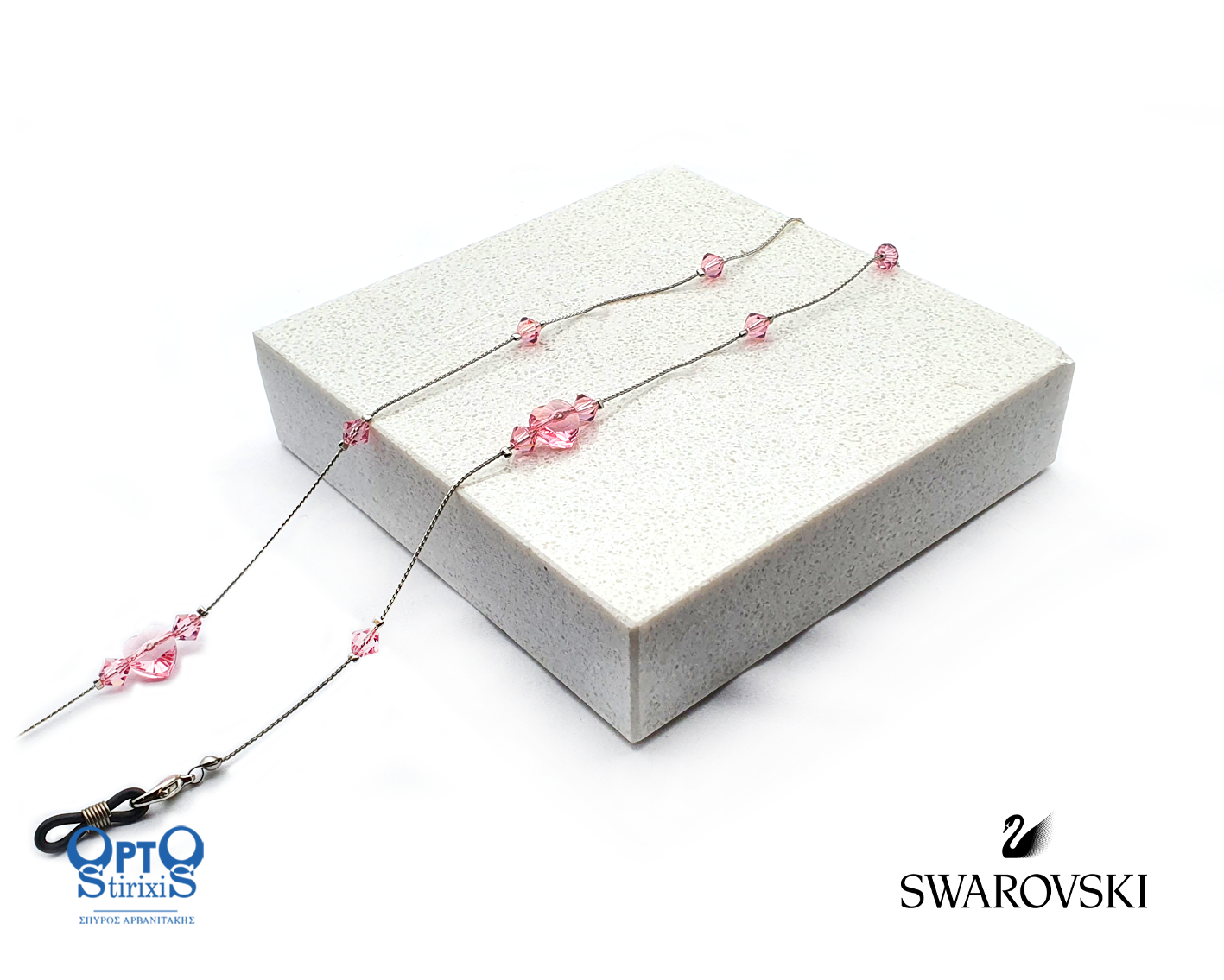 ΑΛΥΣΙΔΑ SWAROVSKI ΚΑΡΔΙΑ ΡΟΖ (κωδ.7021833)