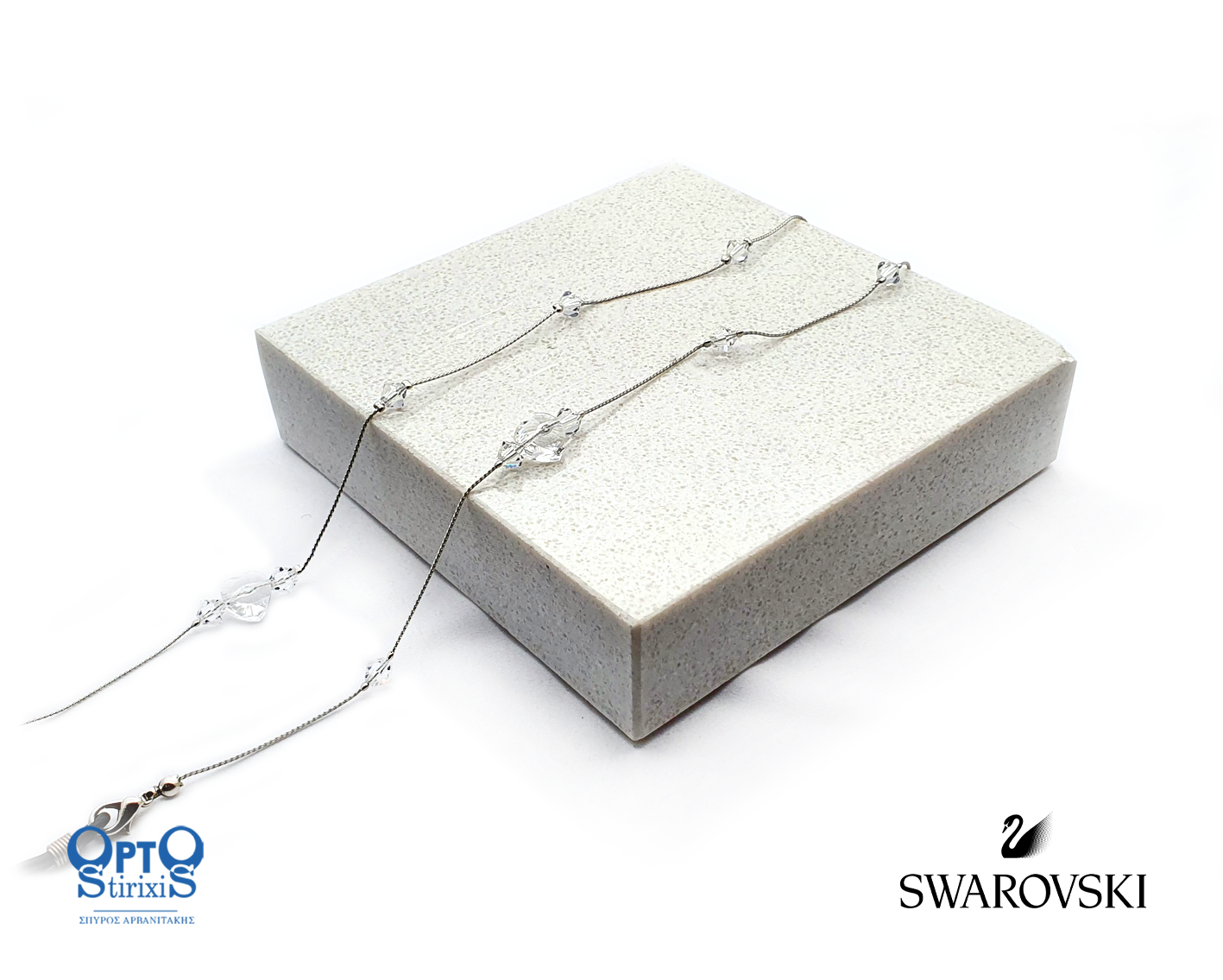 ΑΛΥΣΙΔΑ SWAROVSKI ΚΑΡΔΙΑ ΔΙΑΦΑΝΗ (κωδ.7021835)