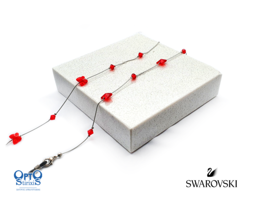 ΑΛΥΣΙΔΑ SWAROVSKI ΠΕΤΑΛΟΥΔΑ ΚΟΚΚΙΝΗ (κωδ.7021844)