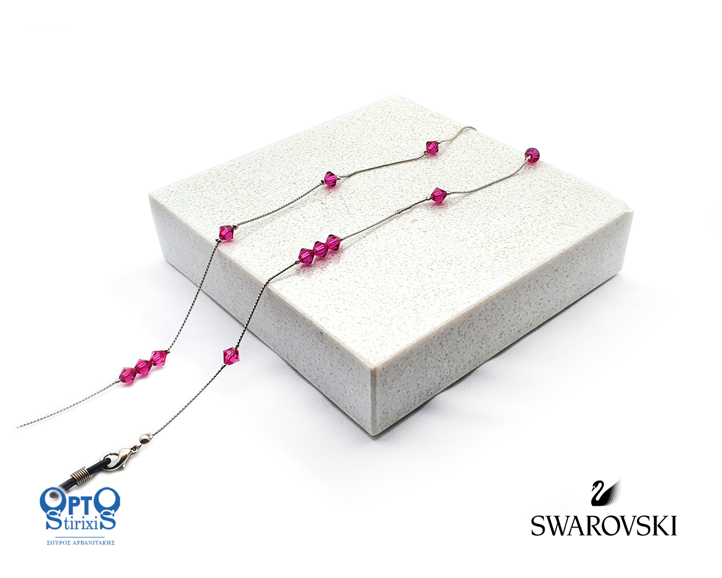 ΑΛΥΣΙΔΑ SWAROVSKI 14 ΠΕΤΡΕΣ ΜΩΒ (κωδ.7021887)