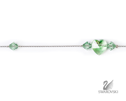 ΑΛΥΣΙΔΑ SWAROVSKI ΚΑΡΔΙΑ ΠΡΑΣΙΝΗ (κωδ.7021832) - Image 2