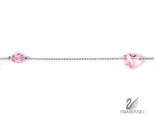 ΑΛΥΣΙΔΑ SWAROVSKI ΛΟΥΛΟΥΔΙ ΡΟΖ (κωδ.7021853) - Image 2