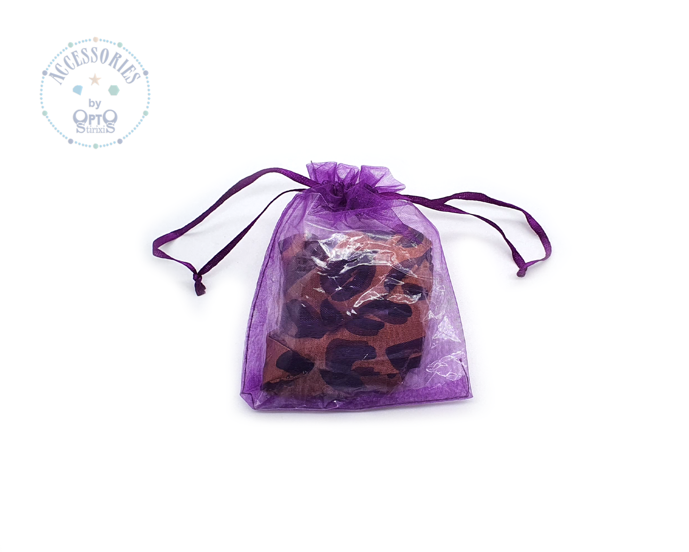 ΑΛΥΣΙΔΑ ΚΟΚΚΑΛΙΝΗ ΜΕ ΜΑΝΤΗΛΙ LEOPARD ΚΑΦΕ (κωδ.7021411.3) B