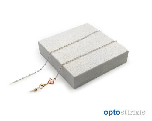 ΑΛΥΣΙΔΑ ΜΕΤΑΛΛΙΚΗ ΧΡΥΣΗ ΜΕ ΜΙΚΡΗ ΠΕΡΛΑ & ΡΟΖ ΛΟΥΛΟΥΔΙ (κωδ.7020392)
