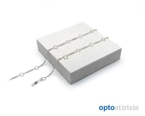 ΑΛΥΣΙΔΑ ΜΕΤΑΛΛΙΚΗ ΑΣΗΜΙ ΜΕ ΑΣΗΜΙ ΠΕΡΛΑ & ΧΡΥΣΟ ΤΕΤΡΑΓΩΝΟ (κωδ.7020489)